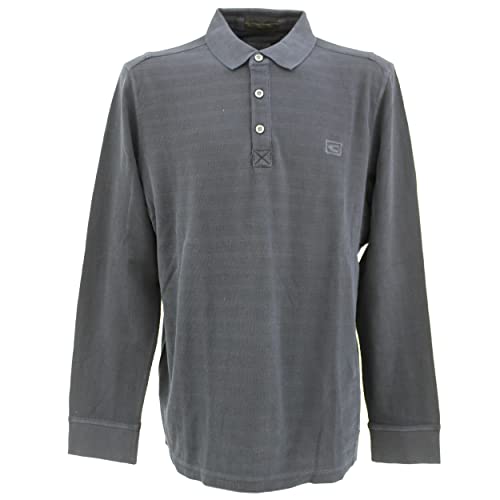 camel active, Herren Langarm Polohemd Poloshirt Pique Leicht Angerauht...