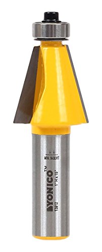 Image of YONICO Chamfer Router Bits Bevel Edge Forming 15 Degree 1 /2-Inch Shank 13912