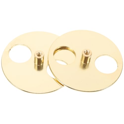 Alasum 2pcs Music Box Winder Base, Music Box Parts Replacement Winding Keys Base DIY Rotary Windup Jewelry Music Box Round Silver Metal Winder Circular Disk