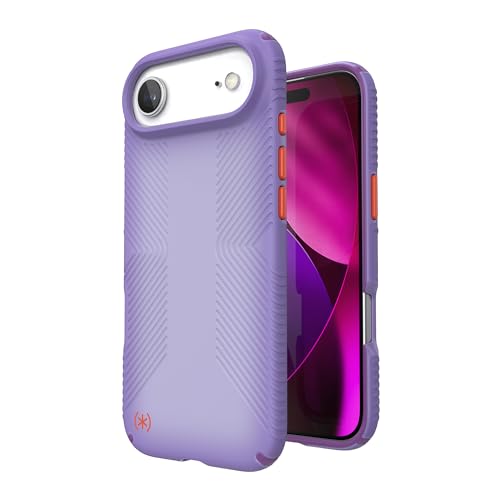 Image of Speck Presidio LUX Grip for iPhone 17 Air Case, MagSafe-Compatible, Slim Protective Case, Purple Fade /Magic Purple /New Poppy