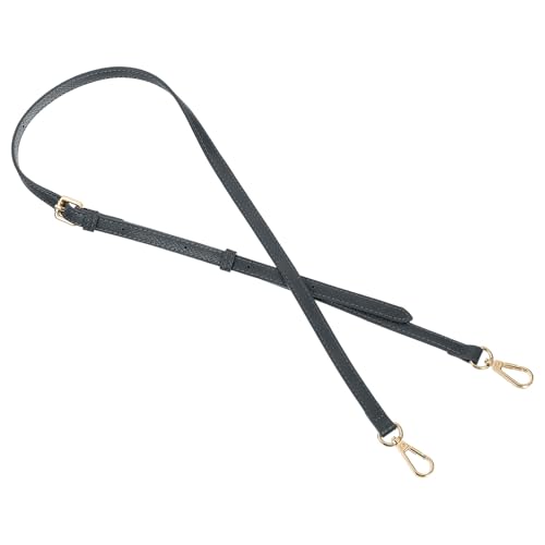 Image of uxcell Leather Bag Strap Replacement Adjustable Crossbody Bag Straps Conversion for Shoulder Bag Handbag Purse, Gray, Gold Buckle