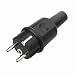 Produktbild Kalthoff Vollgummi Stecker Schuko IP44 schwarz 16A 250V Gummistecker