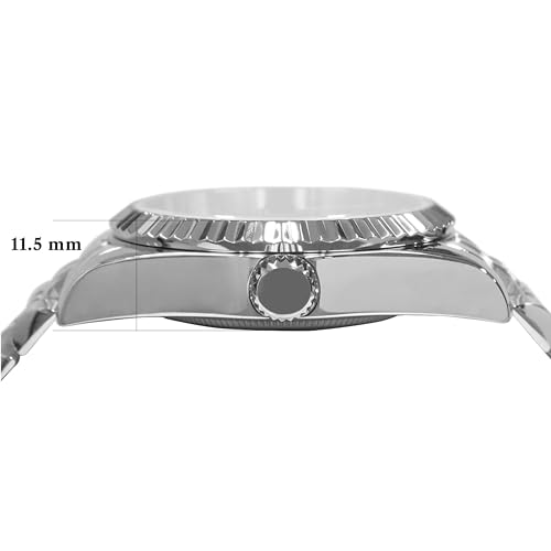 Image of PASCAL Timeless Classic Diamond Watch for Men Women- Swiss Quartz Watch with Lab-Grown Diamonds, Sapphire Crystal, Elegant Dress Watch Gift,10 ATM Water Resistant, Fits 6.5 inch-9.5 inch Wrists