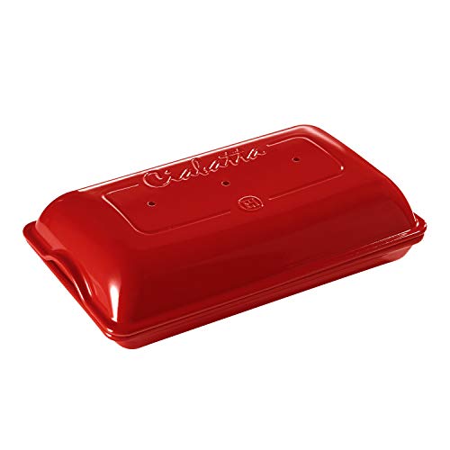 Emile Henry 345502 Moule à Pain Céramique Ciabatta Bordeaux