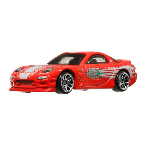 100% ORIGINALE Hot Wheels FAST AND FURIOUS Dominic Toretto Auto 1995 MAZDA RX-7 Modellino Die Cast Scala 1:64 - lunghezza 7cm - HRW46