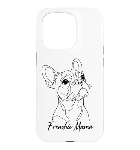 Womens Girls Minimalist Line Art Lover French Bulldog Mama �X�}�z�P�[�X iPhone 15 Pro �p