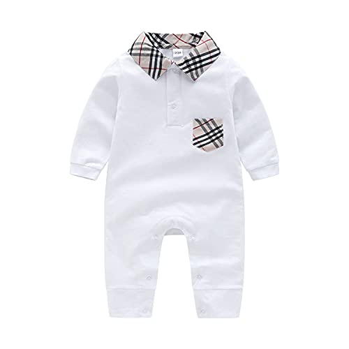 Unisex Toddler Baby Boy Romper Jumpsuit Cotton Long Sleeve Newborn Baby Boy Bodysuit One-Piece Overalls