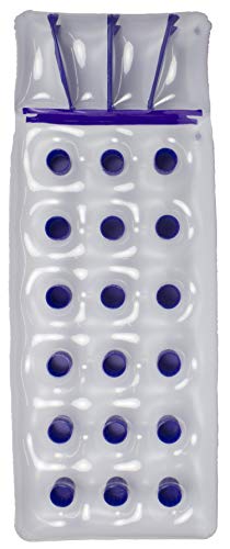 Image of Poolmaster Classic French Pocket Inflatable Swimming Pool Mattress Float for Adults, Blue