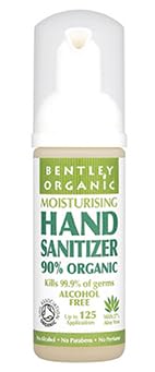 Image of Bentley Organic Fragrance Free Hand Sanitiser, 50ml, Pack of 12, Alcohol and Paraben Free