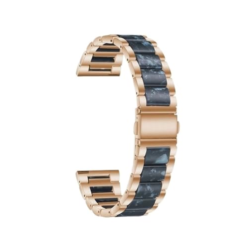 20mm 22mm����+�����X�e�����X�o���h�ɓK������Samsung Galaxy Watch 6/5/4 44mm 40mm/4Classic 46mm 42mm(Rose sapphire blue,22mm)
