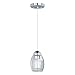 VAXCEL Isley Satin Nickel Mini Pendant Ceiling Light Clear Spun Glass