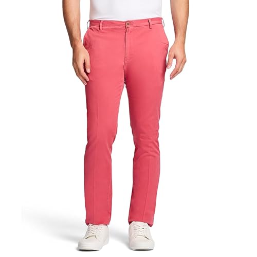 Chino Izod homme straight fit pantalon droit extensible rouge taille 34x30