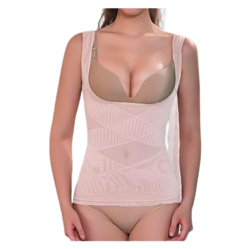Ventre plat immédiat : gaine corset minceur taille haute élastique et gilet débardeur en maille