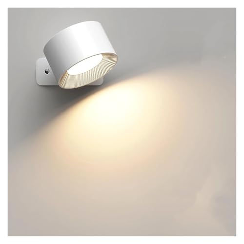 Lámpara de pared LED recargable blanca pack de 2 focos magnéticos con mando para leer en cama