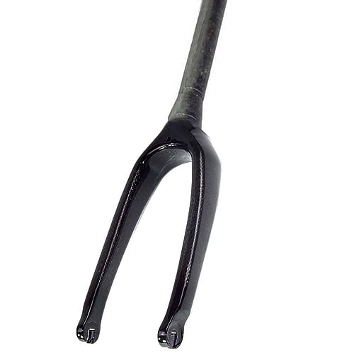 Fourche rigide vélo montagne carbone tube conique 1-1/8 sans filetage noir
