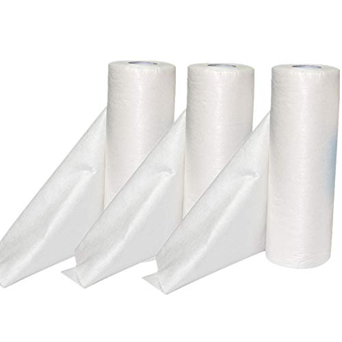 JEBBLAS Bamboe handdoeken Reuable keuken doekjes, wegwerp vaatdoeken, keukendoek wasbaar vaatdoek, de originele herbruikbare & machine wasbare Rayon van bamboe papieren handdoek (3 rol, wit)