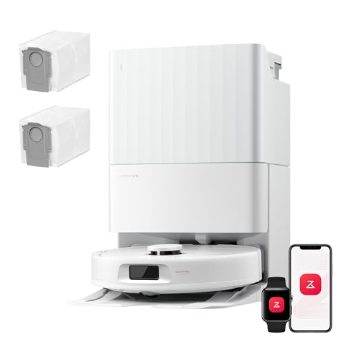 roborock Qrevo S Pro Set Saugroboter mit Wischfunktion verbessert von QV 35A 18.500 Pa Saugkraft 75 C Heißwasser-Moppreinigung Anti-Tangle System Hindernisvermeidung All-in-One Dock (Weiß)