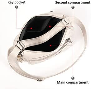 ELDA Crossbody Bags For Women Pocketbooks Soft PU Leather Purses and Handbags Multi Pocket Shoulder Bag - Image 6