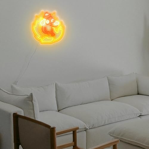 Image of Fine Dog Neon Sign, Funny Dog LED Neon Light Sign, USB Powered with Dimmable Switch, LED Sings for Bedroom Children Gift Home Art Wall Decoration 12.99 * 13.18inches