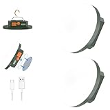 2個 10000mAh 充電式 3000LM テントライト キャンプライト 6500K 24時間 長時間プレイ アウトドア ナイトマーケットライト 夜釣りライト ハリケーン津波災害用緊急ライト (グリーン)