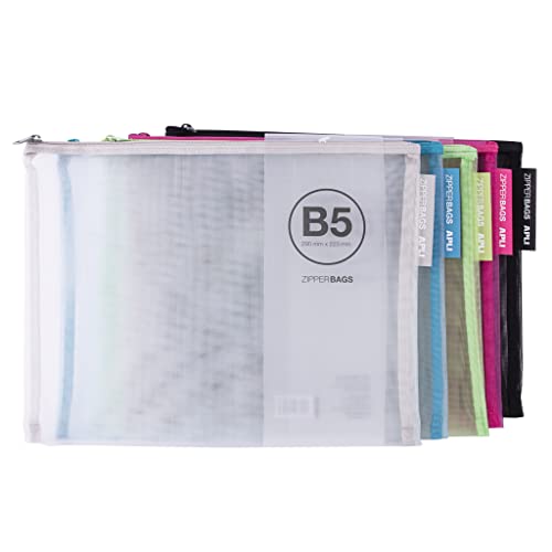 APLI 18026 - Sac nylon - Zipper bag - Porte-tout nylon respirant - B5-290 x 223 mm - Livraison couleur aléatoire Cover