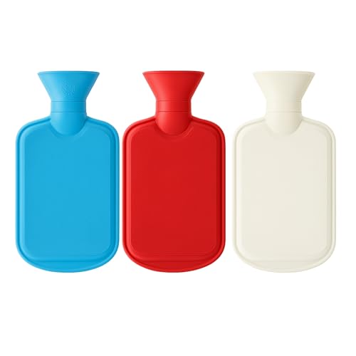 Luxury Cosy Hot Water Mini Bottle 1 Litre Natural Rubber Ribbed Surface British Standard 2025