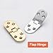 BE-TOOL 4 Pcs Folding Flip Top Hinges Zinc Alloy Table Folding Flip Top Hinges 180 Degree Round Edge Hinges Countersunk Hole for Folding Tables, Desktops, Closets(Black)