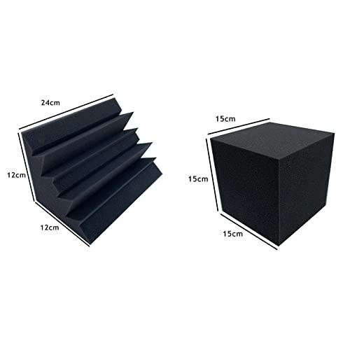 Aosekaa Conjunto de 4 Painéis de Espuma Acústica Redução de Ruído Isolamento de Som Espuma de Espuma