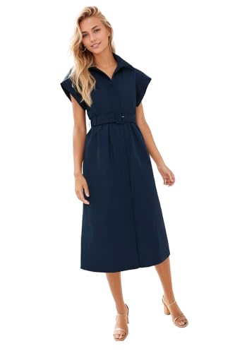 Ladyful Women Casual Button Down Shirt Dress Short...