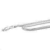 Länge:45/50/55/60/70/80cm Silber Schlangenkette 1,6 mm Herren Damen Halsketten diamantiert rhodiniert 45 50 55 60 cm Länge #1164 (60)