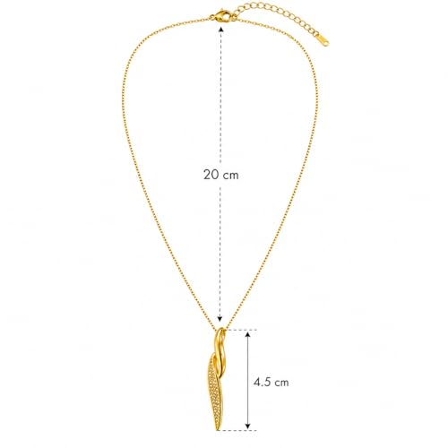 Image of RIDHVEE Anti-Tarnish Gold Plated Pendant Necklace for Women & Girls | Skin Friendly Lightweight Fashion Jewellery | Elegant Minimalist Chain Necklace & Gifting