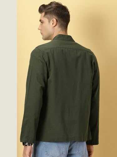 Image of Thomas Scott Men's | Solid | Full Sleeve | Regular Fit | 100% Cotton | Double Pocket | Spread Collar | Casual Shirt