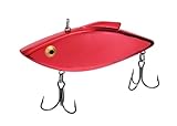 Bill Lewis Lifelike Rat-L-Trap Magnum Force 1 OZ Lipless Crankbait Fishing Wobble Lure for Shallow Freshwater, Chrome RED