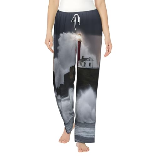 Pantalon de pyjama confortable Lighthouse In Storm aux finitions soignées