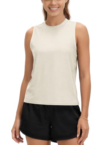 Image of ODODOS Women's Performance Tank Ultra Soft odSTRATUM Tech Sleeveless Tee Shirts High Crew Neck Pullover Top