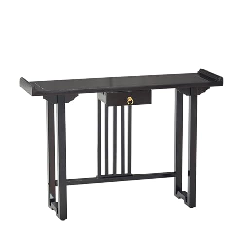 Consola de madera maciza de 140 cm para entrada y pasillo