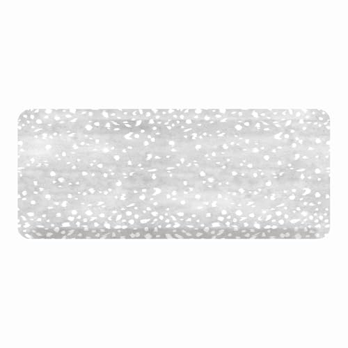 House of Noa Nama Standing Mat – Anti-Fatigue Kitchen Mats for Floor, Cushioned & Non-Slip Kitchen Comfort Mat for Standing, Thick Foam Anti-Fatigue Mat for Kitchen & Workspaces, Fawn Silver 22" x 54"
