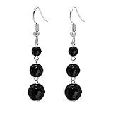 Natural Round Agate earrings for Women Minimalist earrings Agate Stone Bead Tassel Dangle Earrings f