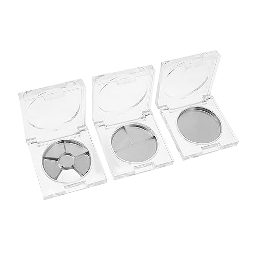CLISPEED Caja Transparente Para Sombras De Ojos y Rubor Recargable 15 Piezas 40mm Organizador De Cosméticos Compacto Profesional Para Maquillaje