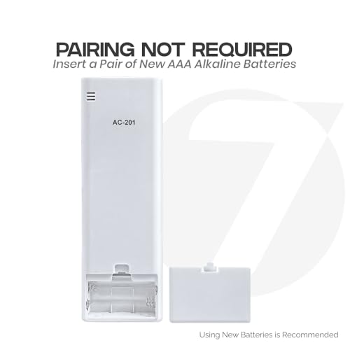 Image of 7SEVEN Compatible with Blue Star Split Ac Remote Suitable Only on 1 1.5 Ton Inverter AC with Part Number BI-5CNHW12QATU BO-5CNHW12QATU and Model of Remote 201, Match Key by Key Functionality