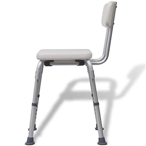 Duschstuhl mit Arm- und Rückenlehne aus Aluminium