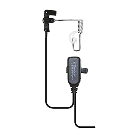 Ear Phone Connection EP1334QR Tactical Police Lapel Headset Mic for Motorola APX6000 APX7000 XPR6550 XPR6300 XPR6350 XPR6580 and More, Black Cover