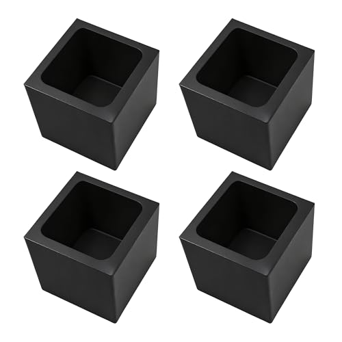 Graphite Ingot Molds 4 Pieces 1kg for Casting Gold Silver Aluminum Copper Brass Metal Melting Refining Tools (1.96 x 1.96 x 1.96 Inch)
