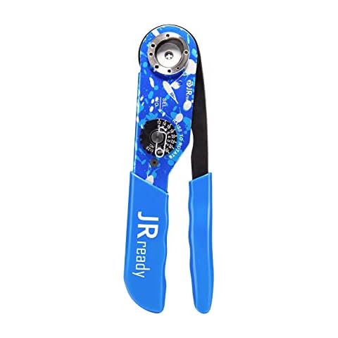 JRready NEW-ASF1 Deutsch Connector Crimping Tool, M22550-1/01 8 indent Crimp Tool for Solid Contacts wire range 12-26 AWG, Aviation Wire Crimper (Upgraded YJQ-W2A) Cover