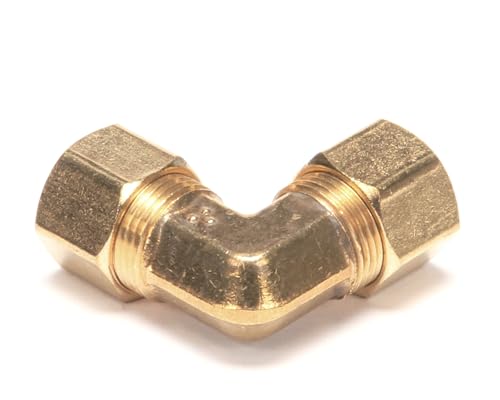 Codo de latón 3/8 cc Southbend Range 1180558 conector angular para tubería de gas 4