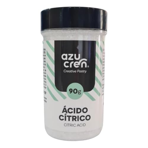 Azucren, Acido Citrico Alimentario, Perfecto para Reposteria, Potenciador del Sabor y Cobservante Natural, Ideal para Fondant, Mermeladas, Glaseados, Limonadas y Mas, 90 Gramos