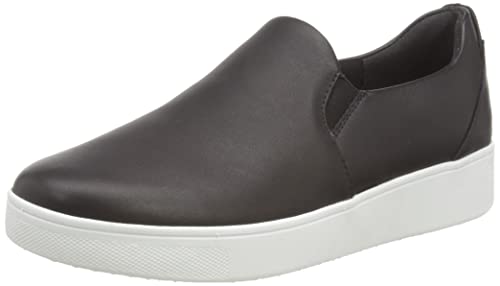 Fitflop Fc7001-050 Rally Leather Slip-On Skate Sneakers Black Us07 #TOP4