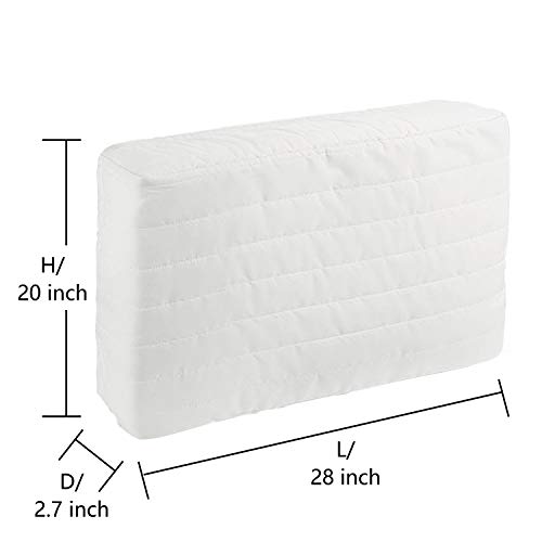 Aozzy Ac Covers for Inside Unit Indoor Air Conditioner Covers for Window Units Winter Beige Double Insulation Quilted AC Cover Keeps Cold Air Out Eliminates Dirt (28" Lx20 H x2.7 D)