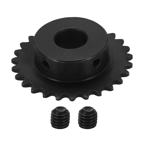Pignon de chaîne #25 alésage 15mm 27 dents uxcell en acier C45