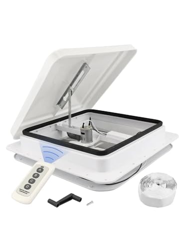 Areyourshop 14 Caravan Skylight Roof Vent Remote Control Camper Motorhome RV Exhaust Fan